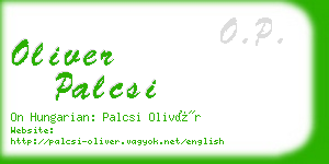 oliver palcsi business card